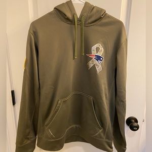 Nike New England Patriots Salute To Service On Field Hooded Sweatshirt